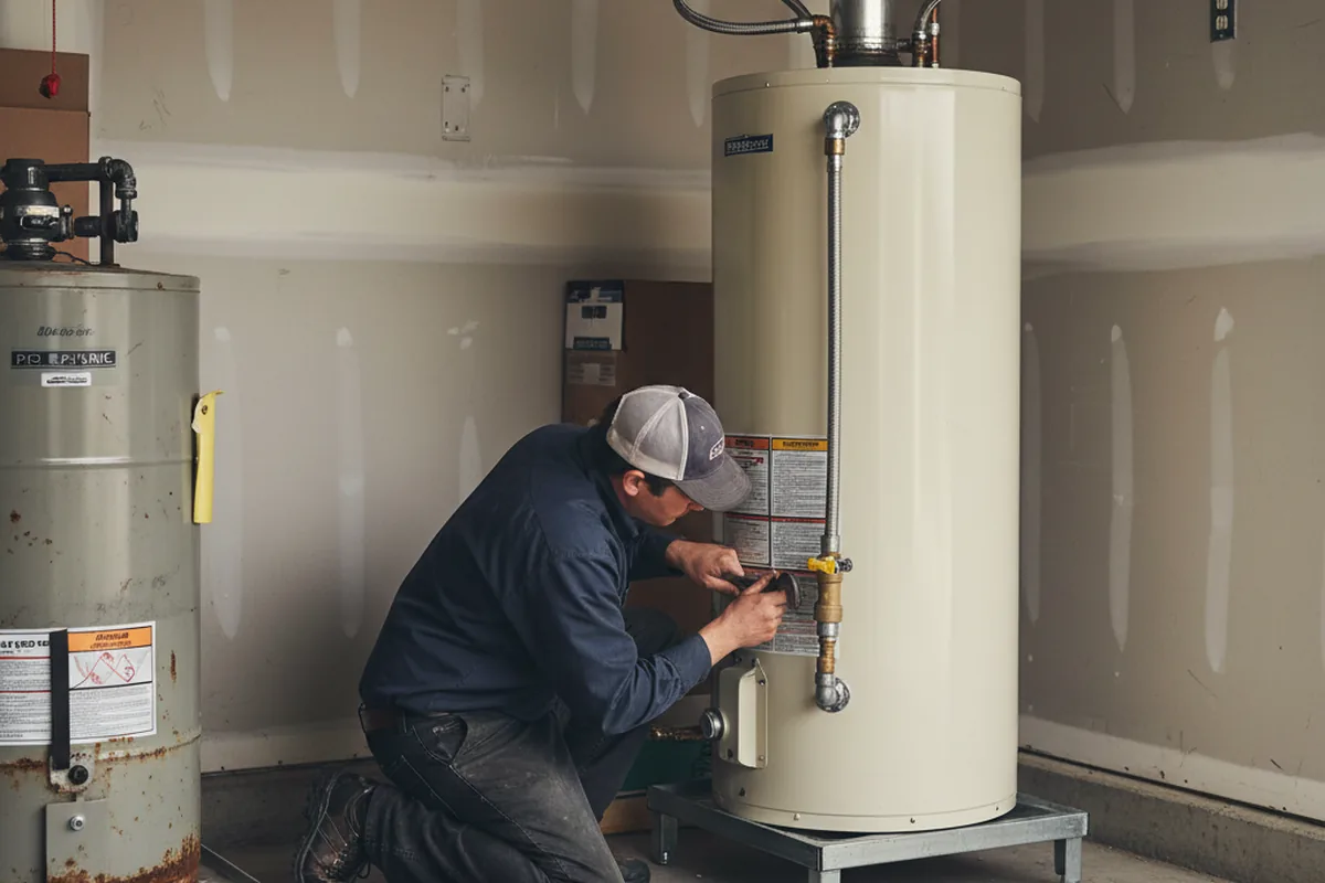 Water heater and shutoff valve replacement in Kenwood